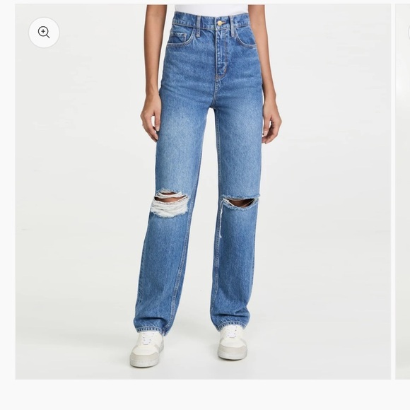 Triarchy x Josephine Skriver High Waisted Wide-Leg Distressed Jeans Sustainable - Picture 10 of 11